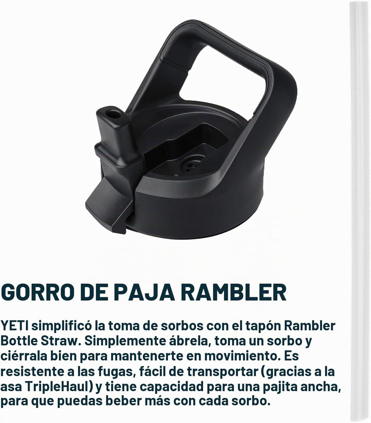 Botella YETI Rambler 26 oz con Tapa de Popote (Straw Cap)