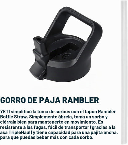 Botella YETI Rambler 26 oz con Tapa de Popote (Straw Cap)