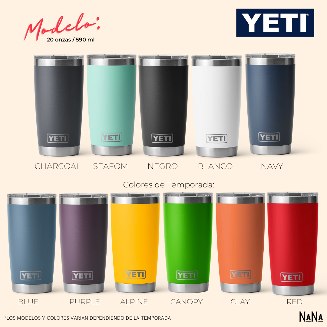 Yeti 20 Oz Personalizado Láser - Varios Colores